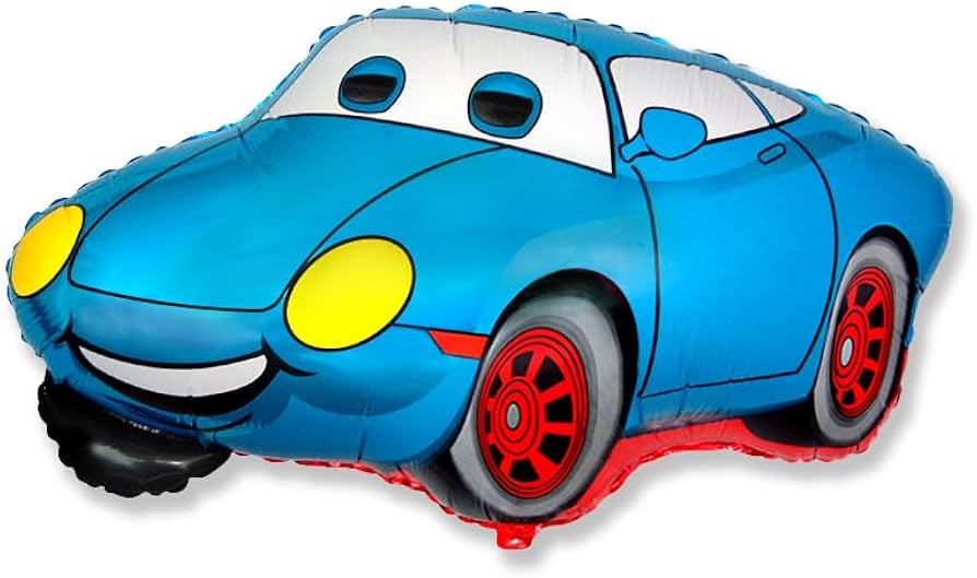 Cars Blue Shape Foil Balloon