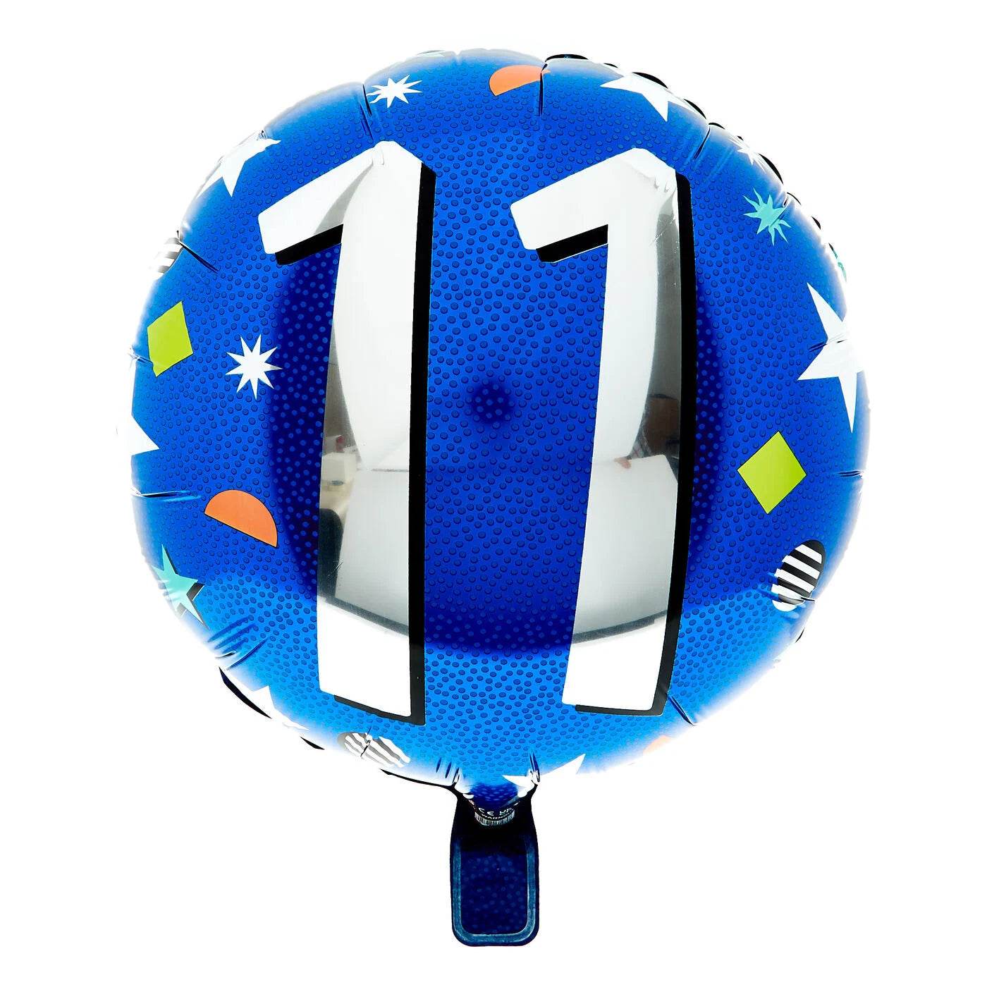 Blue & Silver 11th Birthday Foil Balloon - Eternity Party Express