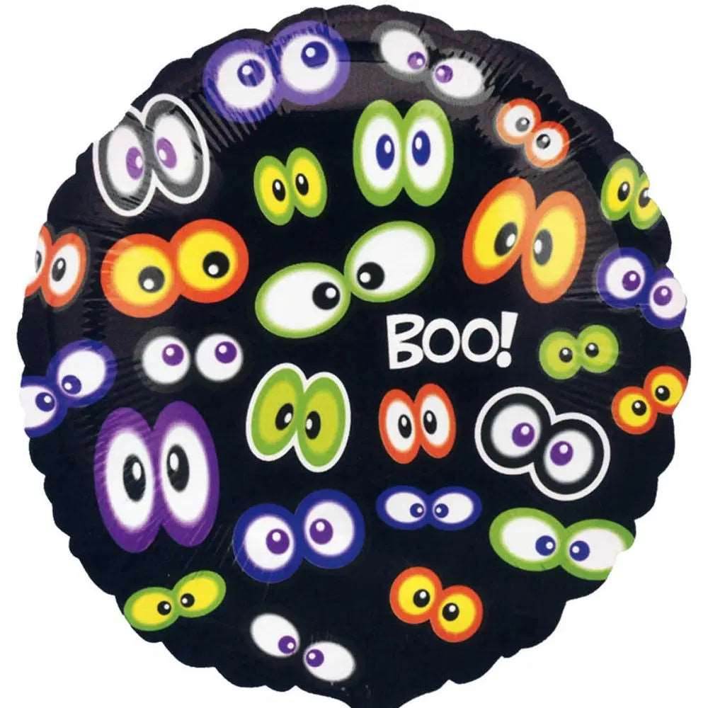 Boo With Eyeballs Foil Balloon - Eternity Party Express