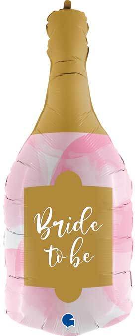 36 Inch Bottle Bride To Be Foil Balloon - Eternity Party Express