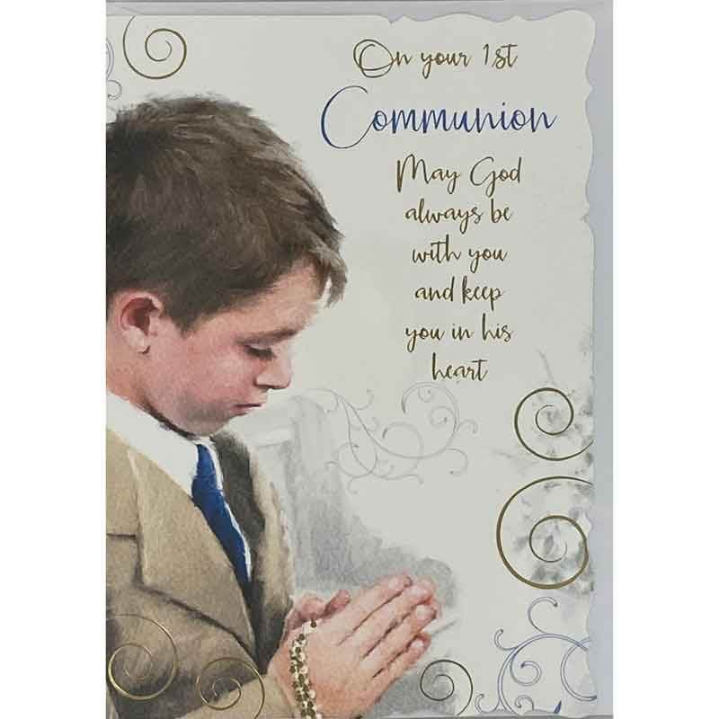 Male First Holy Communion Greeting Card - Eternity Party Express