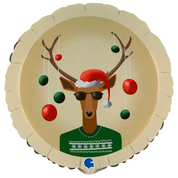 Christmas Reindeer Foil Balloon - Eternity Party Express