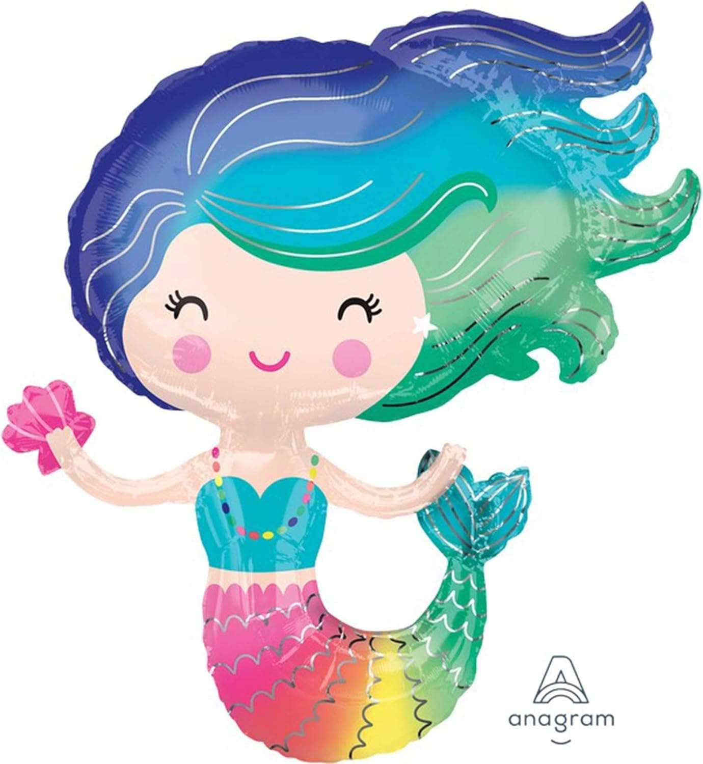 Colorful Mermaid Shape Balloons - Eternity Party Express