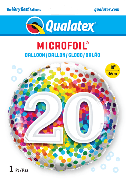 Colourful Confetti Dot Burst 20th - Eternity Party Express