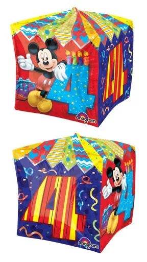 Cubez Mickey Mouse Age 4 Foil Balloon - Eternity Party Express