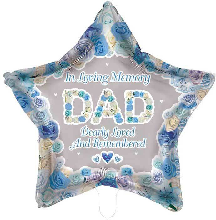 Dad Remembrance Star Foil Balloon - Eternity Party Express