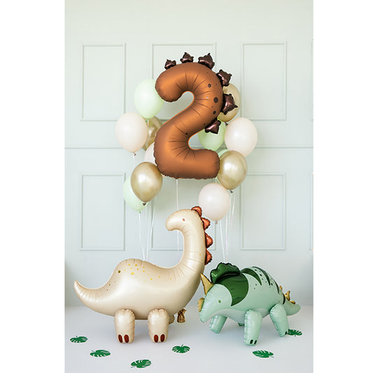 Dinosaur Number 2 Foil Balloon