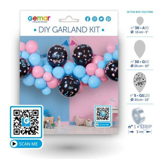 Gender Reveal DIY Balloon Garland Kit - Eternity Party Express