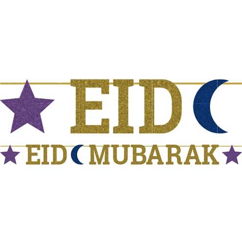 Eid Mubarak Letter Banner - Eternity Party Express