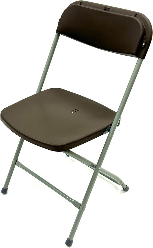 Brown Folding Samsonite Style Chairs HIRE ONLY NOT FOR SALE - Eternity Party Express