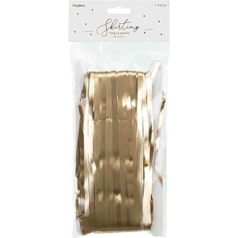 Fringe Table Skirt Gold - Eternity Party Express