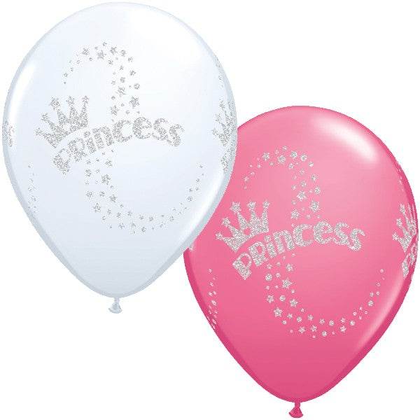 Glitter Princess Latex Balloons 25 Pack - Eternity Party Express