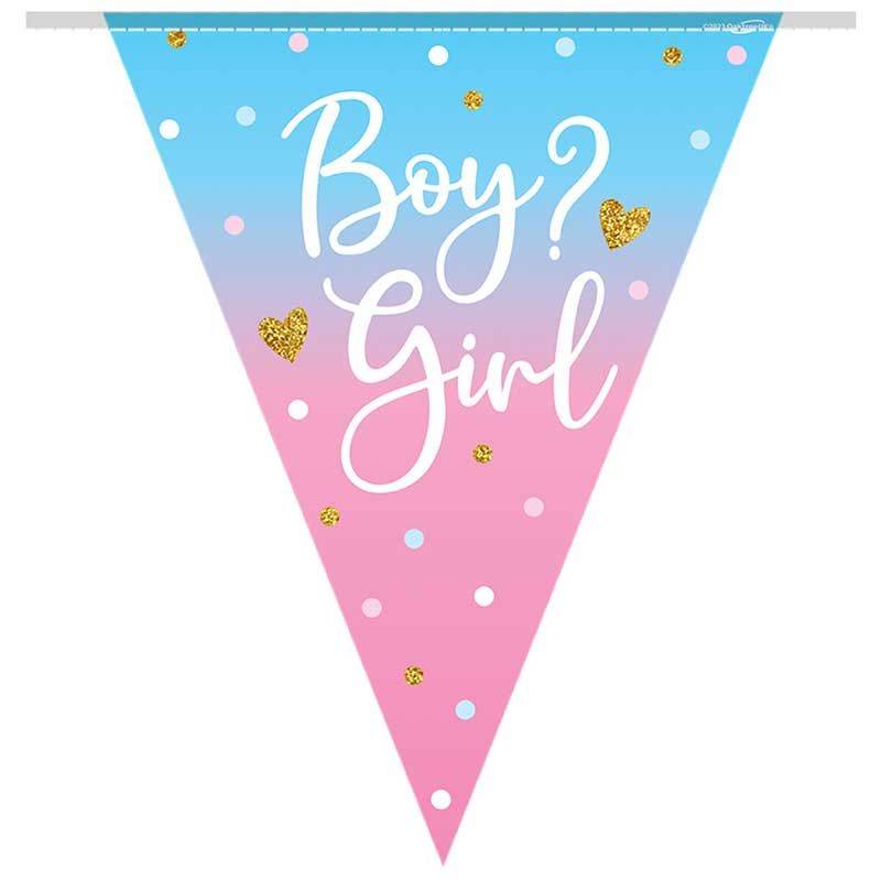 Gender Reveal Bunting - Eternity Party Express