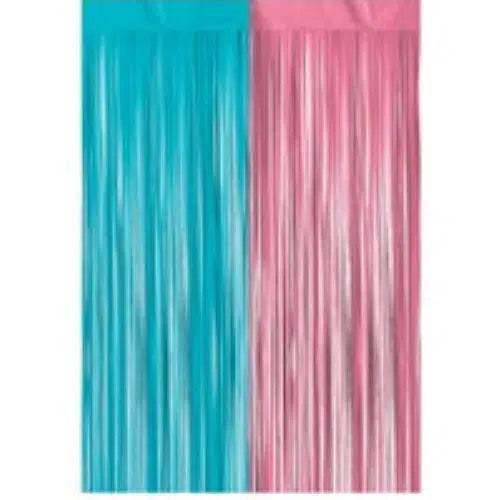 Gender Reveal Foil Curtain - Eternity Party Express