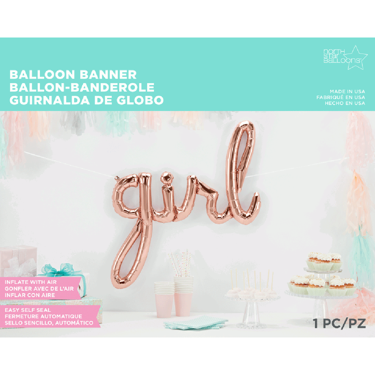 girl Script Phrase Rose Gold - Eternity Party Express