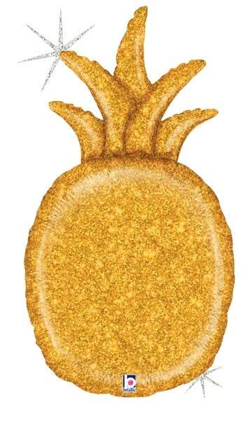 Glitter Gold Pineapple Shape Foil Balloon - Eternity Party Express