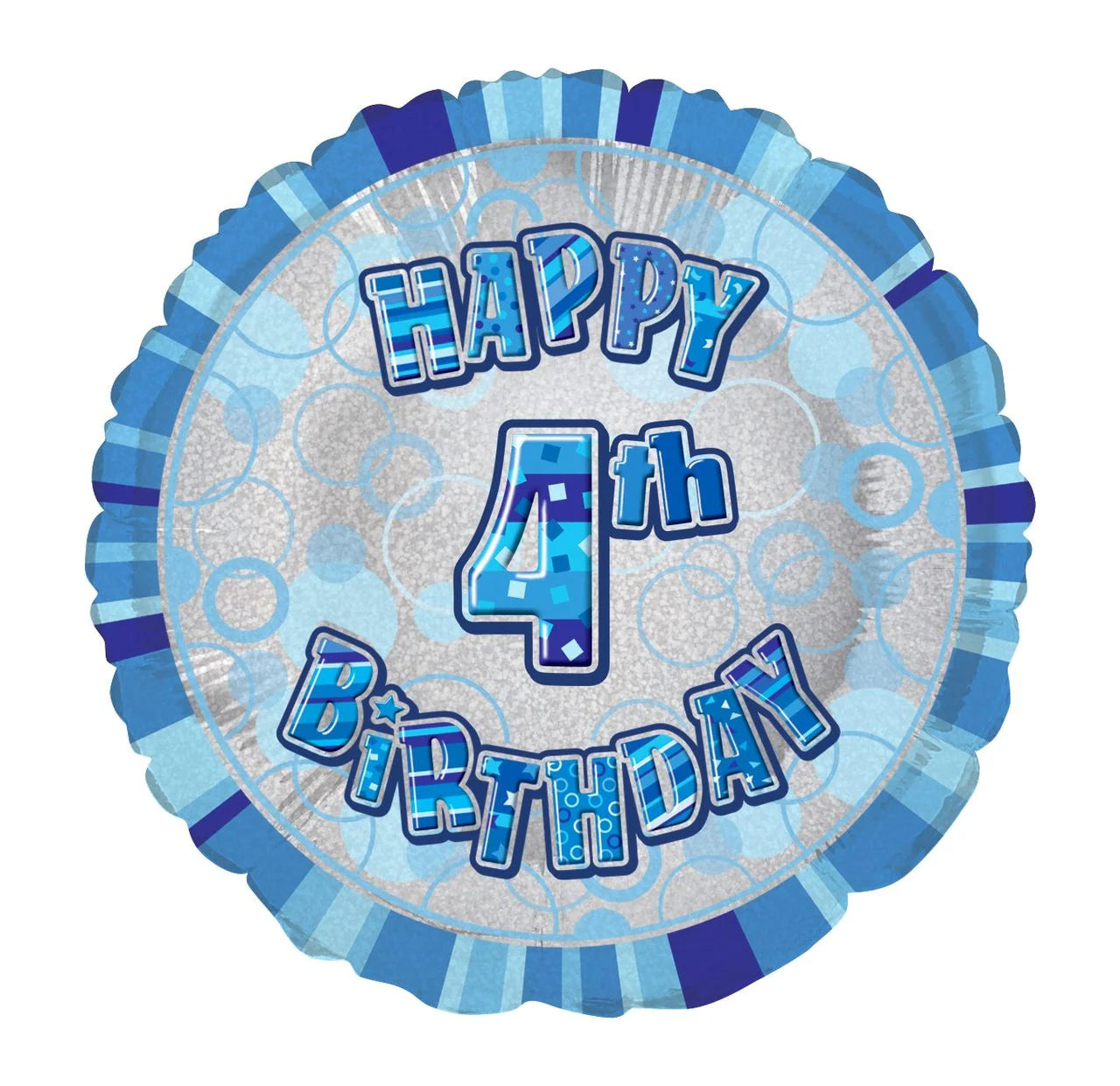 Happy Birthday Blue Age 4 Foil Balloon