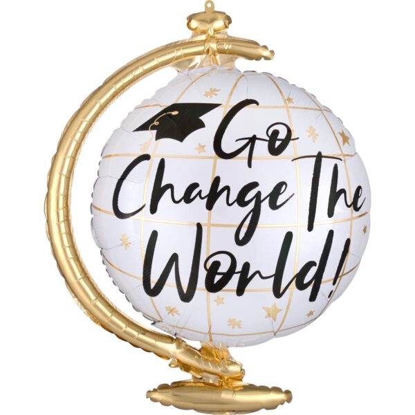 Go Change the World Globe Foil Balloon - Eternity Party Express