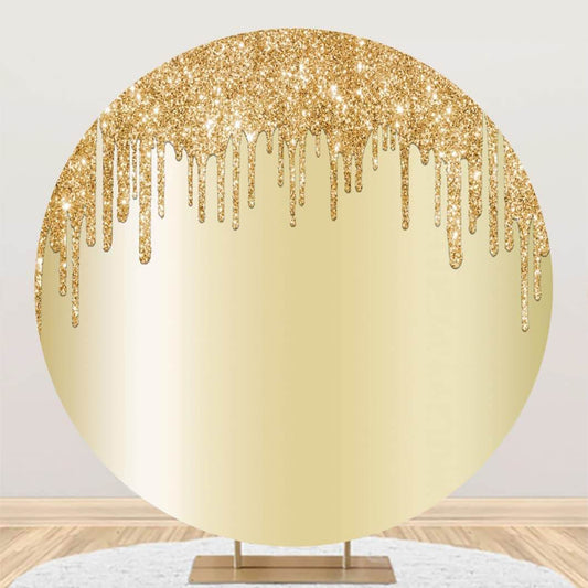 6ft Round Gold Backdrop Hoop - Eternity Party Express