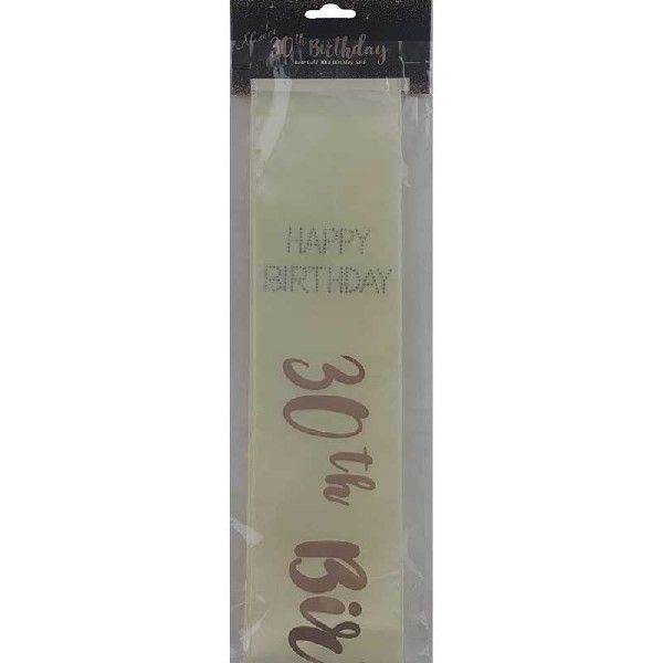 Cream & Gold 30th Sash - Eternity Party Express