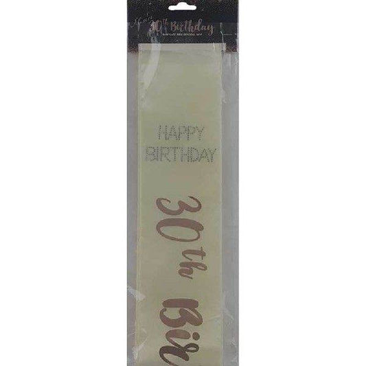 Cream & Gold 30th Sash - Eternity Party Express