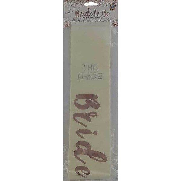 Gold Rose Gold Bride to be Sash - Eternity Party Express