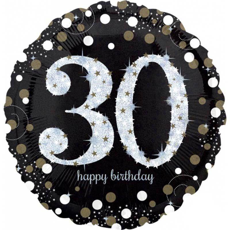 Gold Sparkling Celebration 30 Birthday Foil Balloon - Eternity Party Express