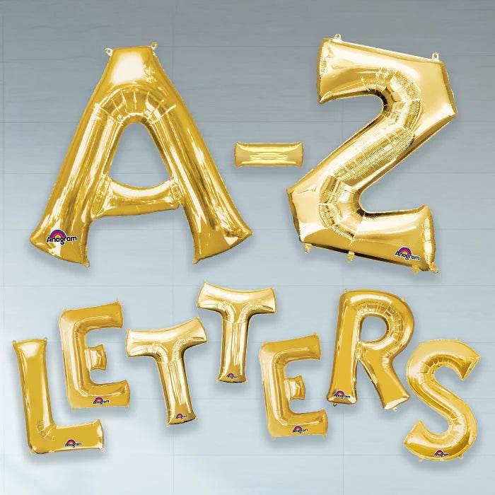 Gaint Gold Letter Foil Balloons - Eternity Party Express