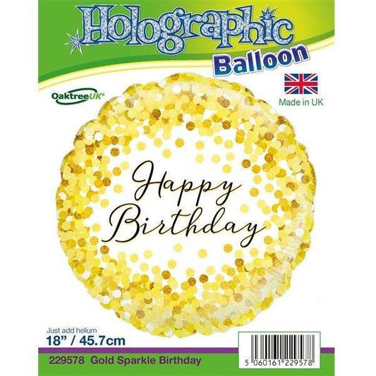 Gold Sparkle Birthday Foil Balloon - Eternity Party Express