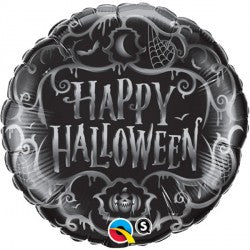Goth Scroll Halloween Foil Balloon