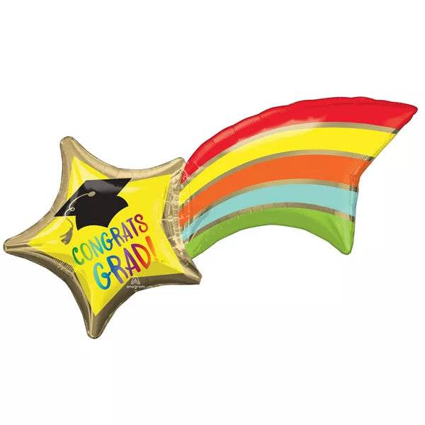 Graduation Shooting Star Shape Foil Balloon - Eternity Party Express