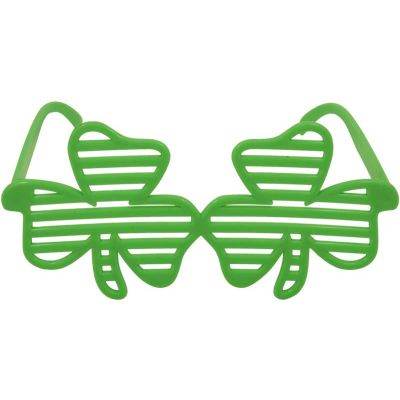 Green Shamrock Shutter Glasses - Eternity Party Express