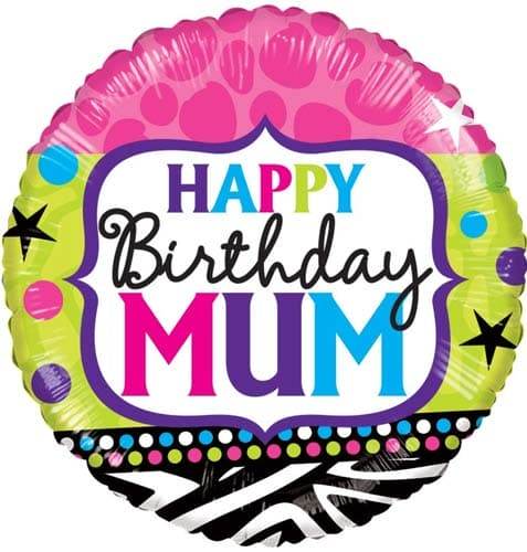 Happy Birthday Mum Bright Foil Balloon - Eternity Party Express