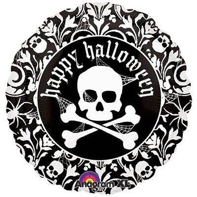 Halloween Spooky Skull Cross Bones Foil Balloon - Eternity Party Express