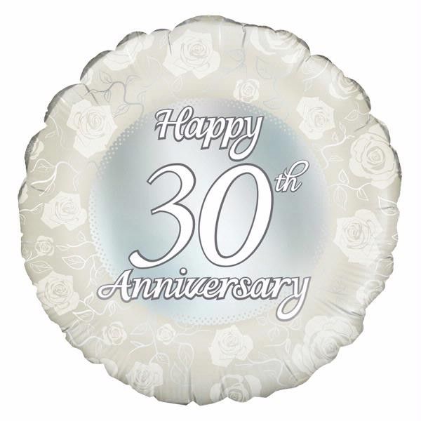 Happy 30th Anniversary Foil Balloon