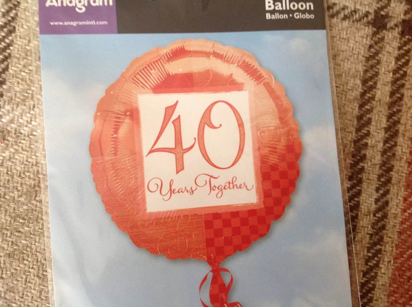 Happy 40th Anniversary Foil Balloon - Eternity Party Express