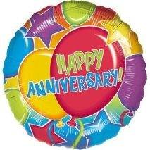 Happy Anniversary Star and Balloon Foil Balloon - Eternity Party Express