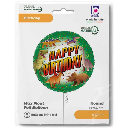 Dinosaurs Happy Birthday Foil Balloon