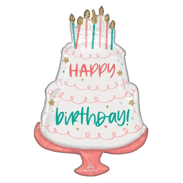 Happy Birthday Cake Day Foil Balloon