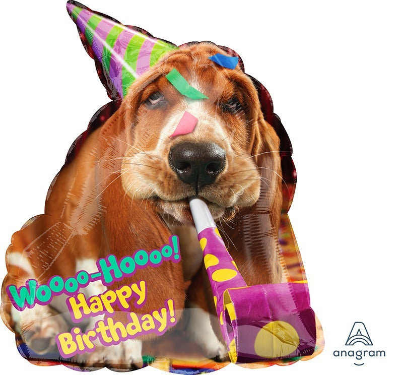 Happy Birthday Dog Shape Foil Balloon