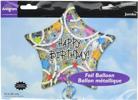 Happy Birthday Stars Foil Balloon - Eternity Party Express