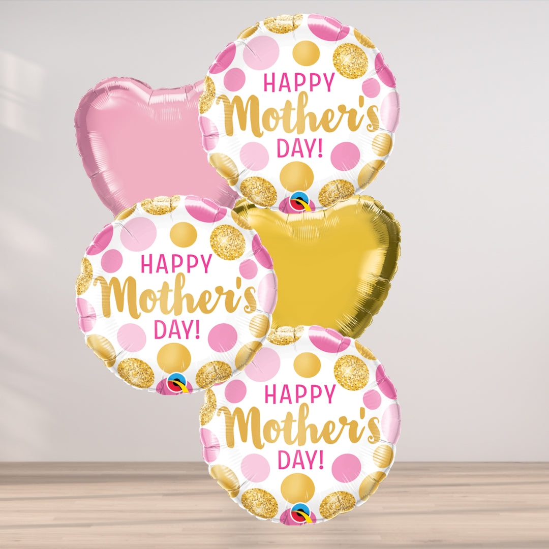 Happy Mothers Day 5 Balloon Cluster