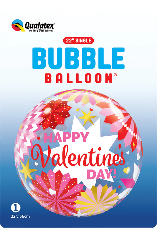 Happy Valentine's Day Paper Fans Bubble Balloon