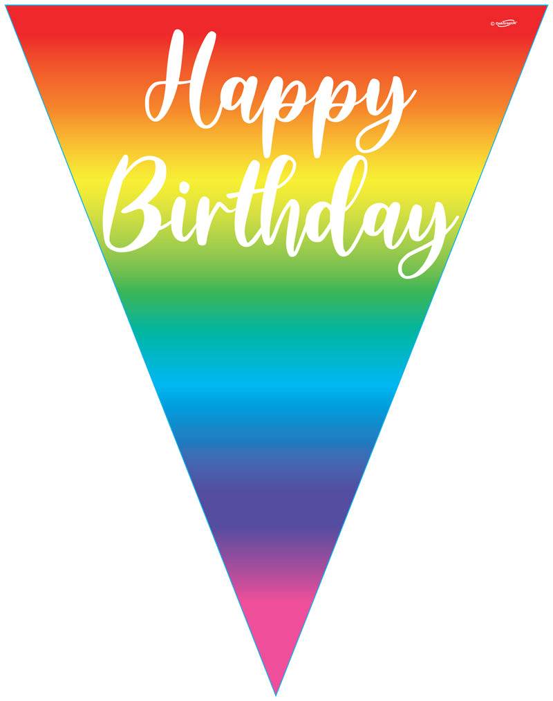 Happy Birthday Rainbow Bunting - Eternity Party Express