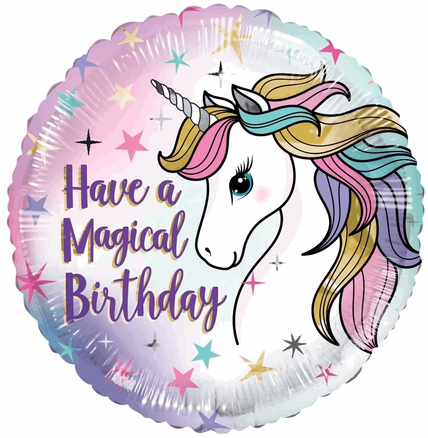 Have A Magical Bday Unicorn Birthday Foil Balloon - Eternity Party Express