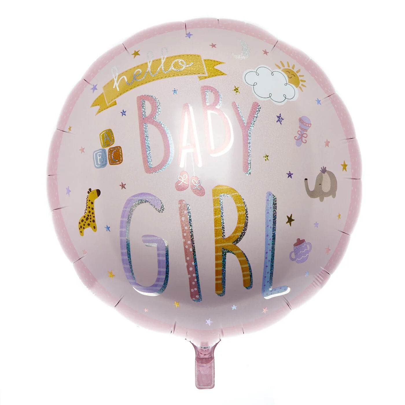 Hello Baby Girl 31 Inch Foil Balloon - Eternity Party Express