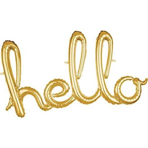 Hello Script Phrase Gold - Eternity Party Express