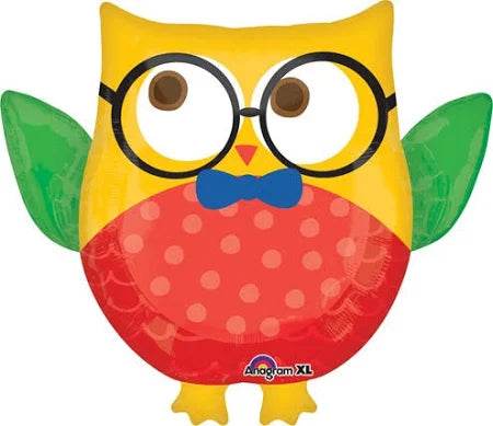 Hip Hooray Owl Super Shape Foil Balloon - Eternity Party Express