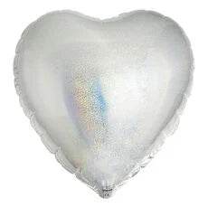 Holographic Silver Heart - Eternity Party Express