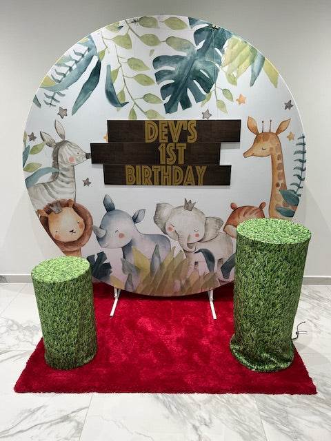 6ft Round Jungle / Safari Backdrop Hoop - Eternity Party Express